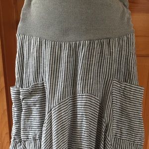Summer cotton striped skirt
